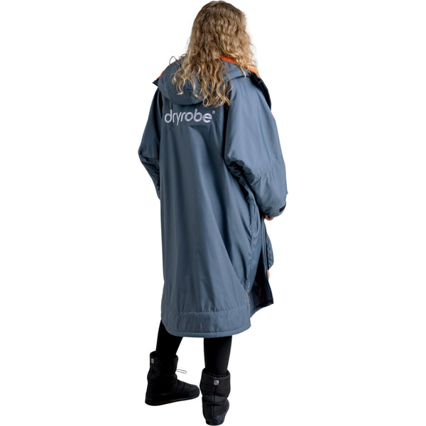 2025 Dryrobe Advance Long Sleeve Changing Robe V3 DALSV3 - Dark Grey / Orange